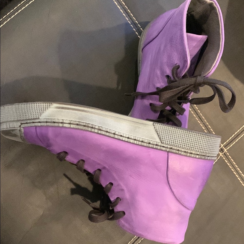 Purple High-Top Sneakers